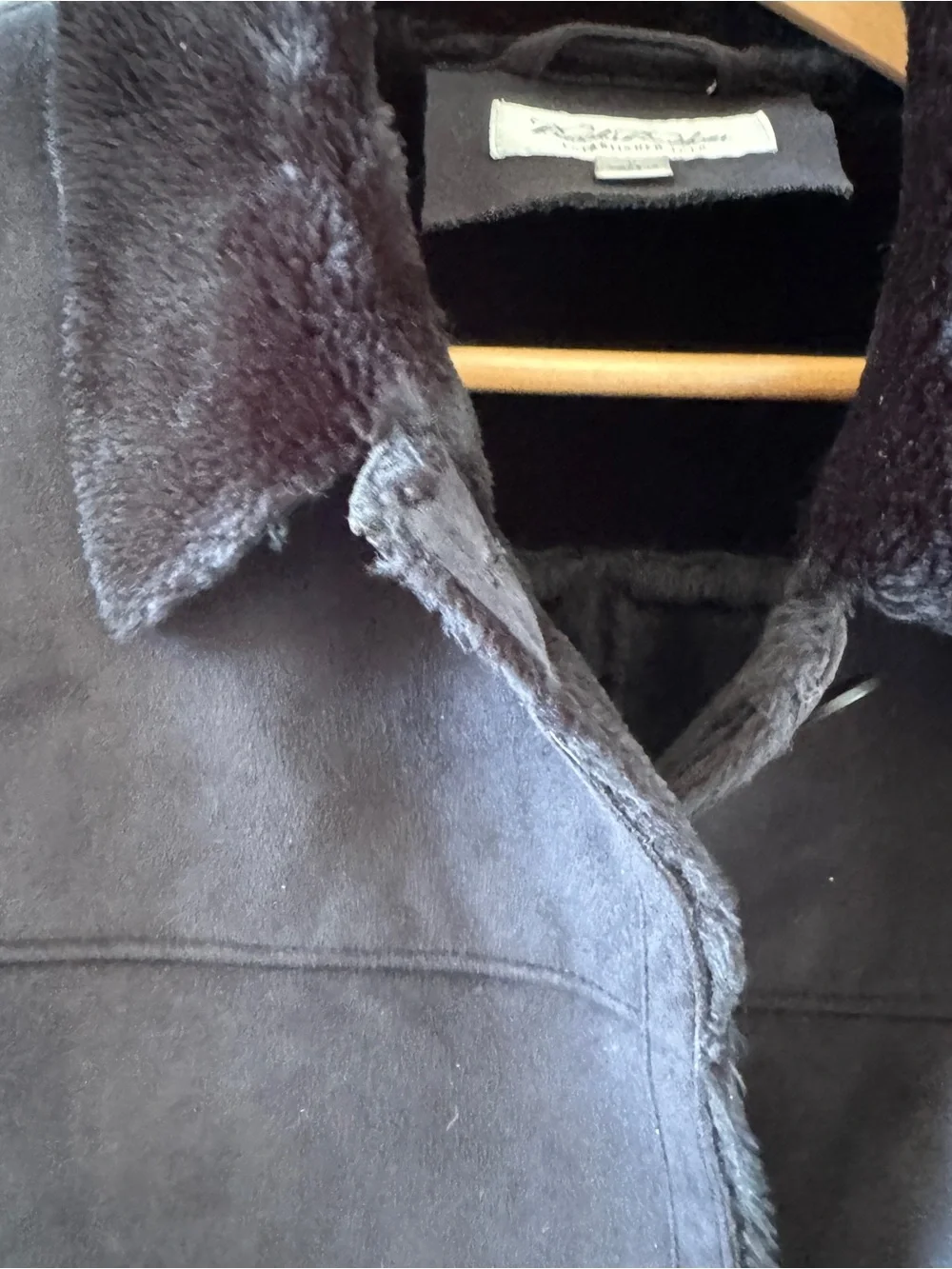 Women’s Black Faux-Shearling Jacket